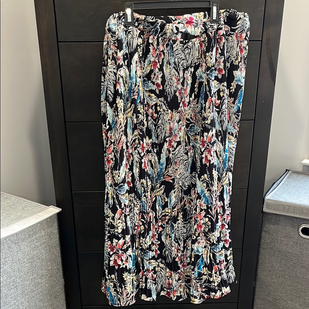 Floral Black Skirt